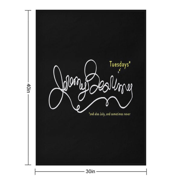 Jeremy Bearimy in White (with Notation) Easy Care Throw Blanket