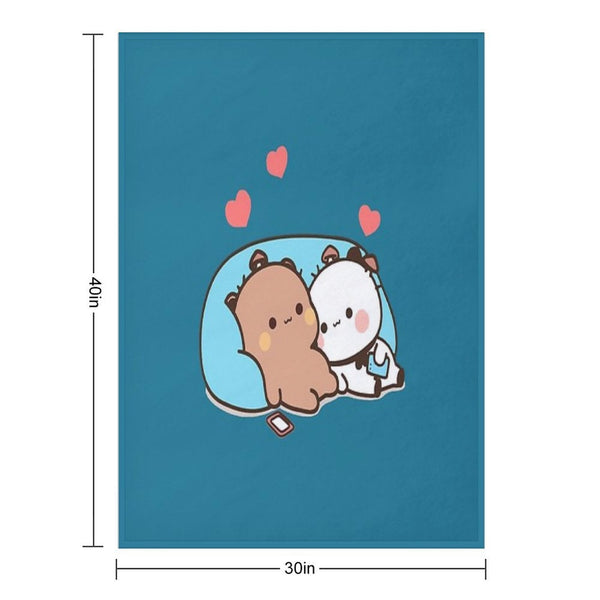 Bear And Panda Bubu Dudu Balloon Eco-conscious Throw Blanket