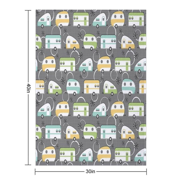 Happy Campers All-season Throw Blanket