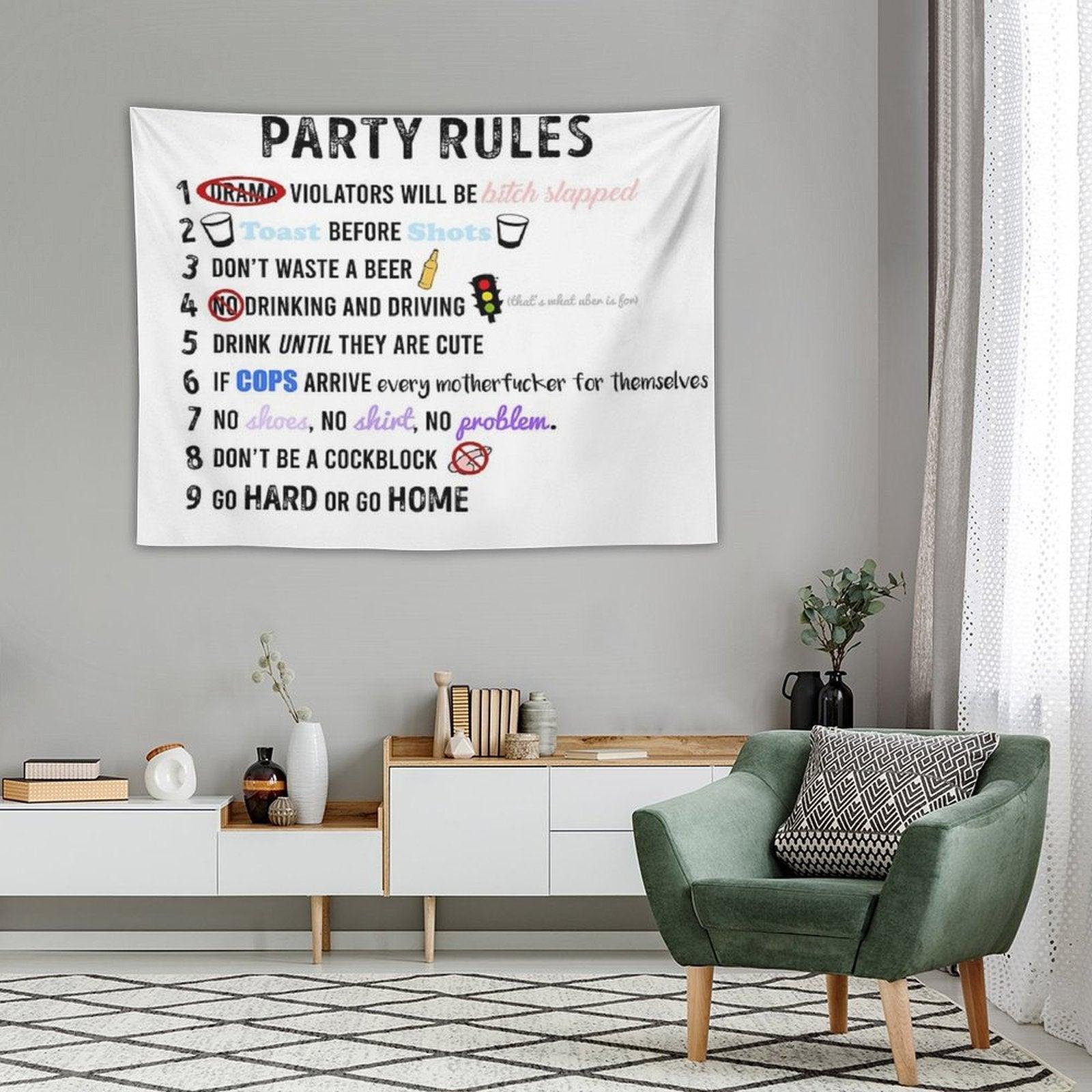 Party Rules Tapestry