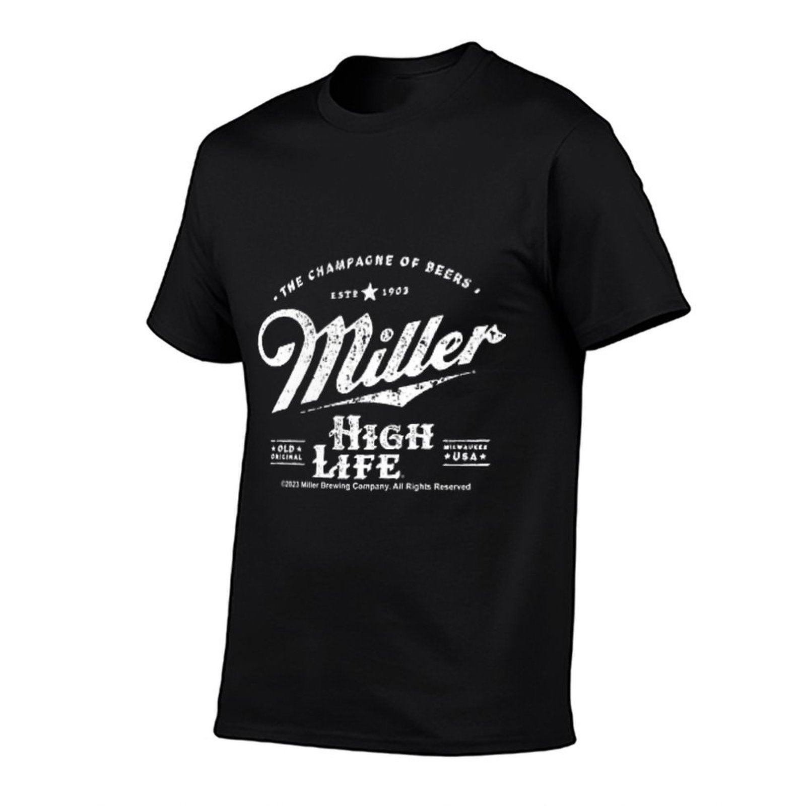 Coors Miller High Life Champagne of Beers Front And Back  Heathered Texture T-Shirt
