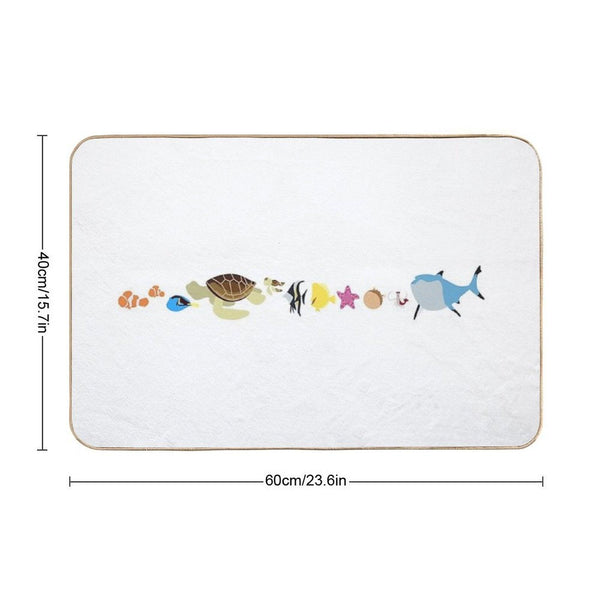 Finding Nemo Character Illustration Bath Mat