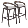 Troy Barstool (Set of 2) Dove Gray & Espresso
