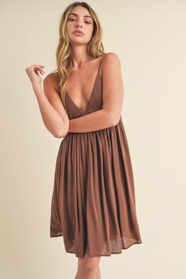 New Summer Ruched Plunge Mini Cami Dress For Women – Sexy, Comfortable, Flattering & Perfect for Special Occasions