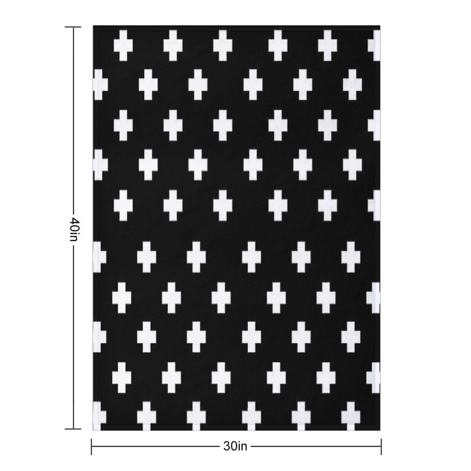 Swiss Cross Pattern Throw Blanket