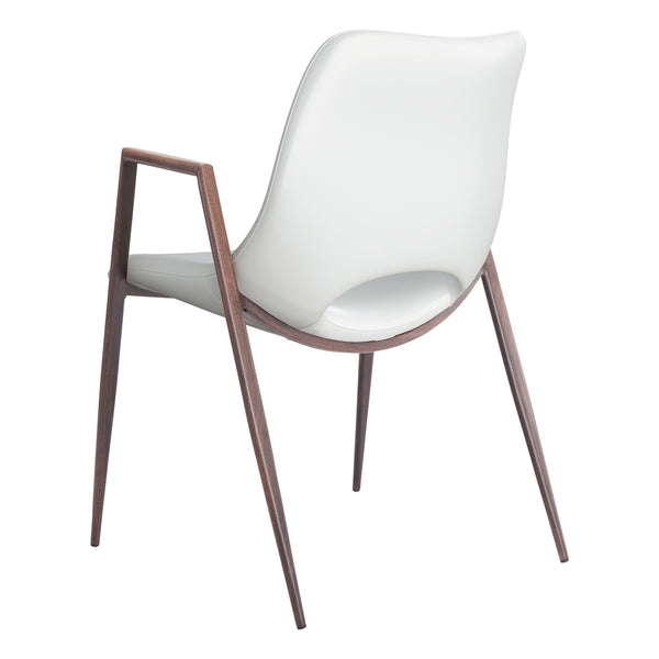 Desi Dining Chair (Set of 2) White & Walnut
