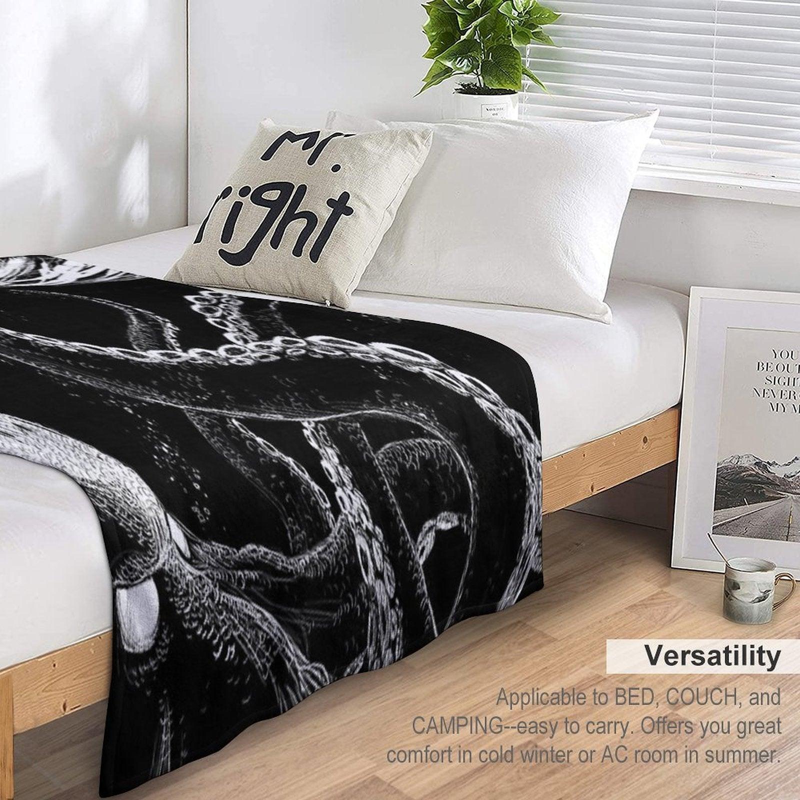 Kraken Rules The Sea Throw Blanket