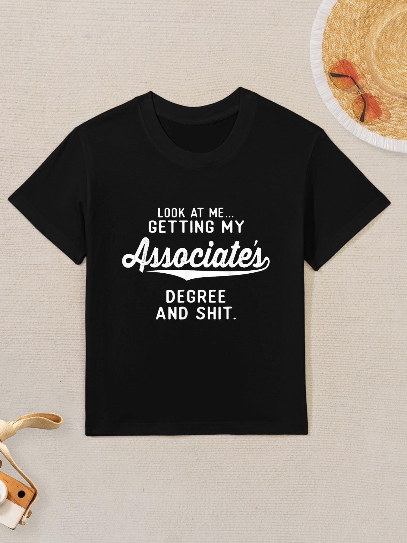 College Graduation Gifts Him Her Getting Associate's Degree Kids T-Shirt