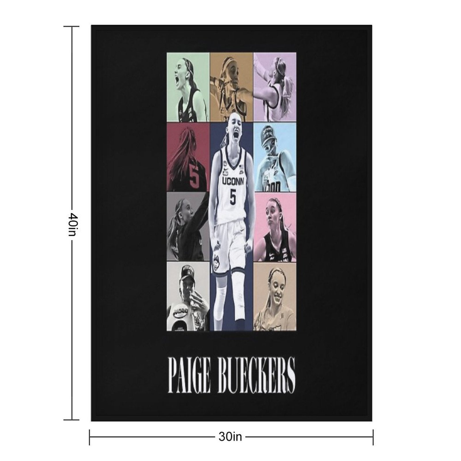 Paige Bueckers Eras Tour Eco-conscious Throw Blanket