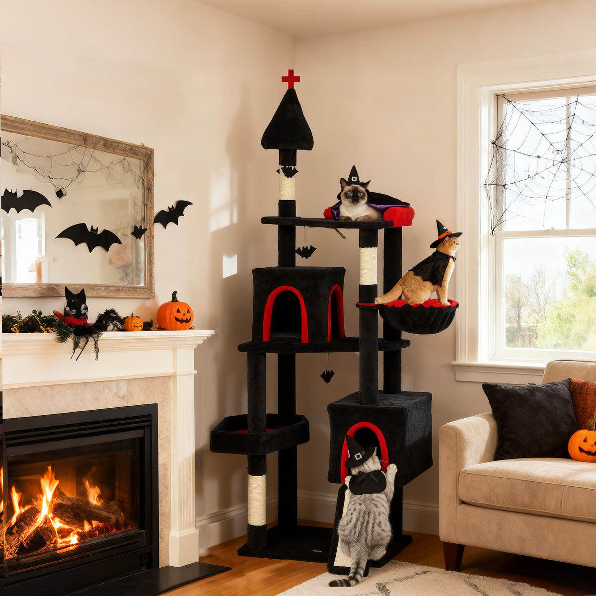 PawHut Gothic Cat Tree - 78