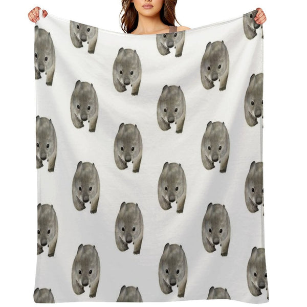 Cuddles The Wombat Quick-dry Throw Blanket