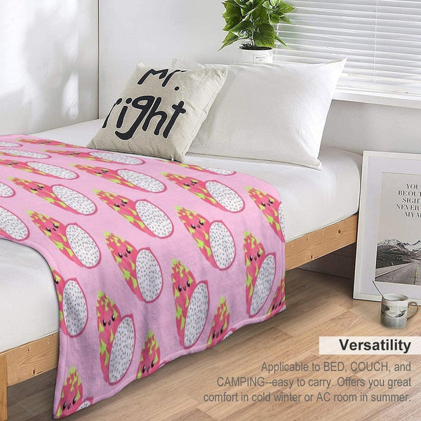 Happy Dragon Fruit Throw Blanket