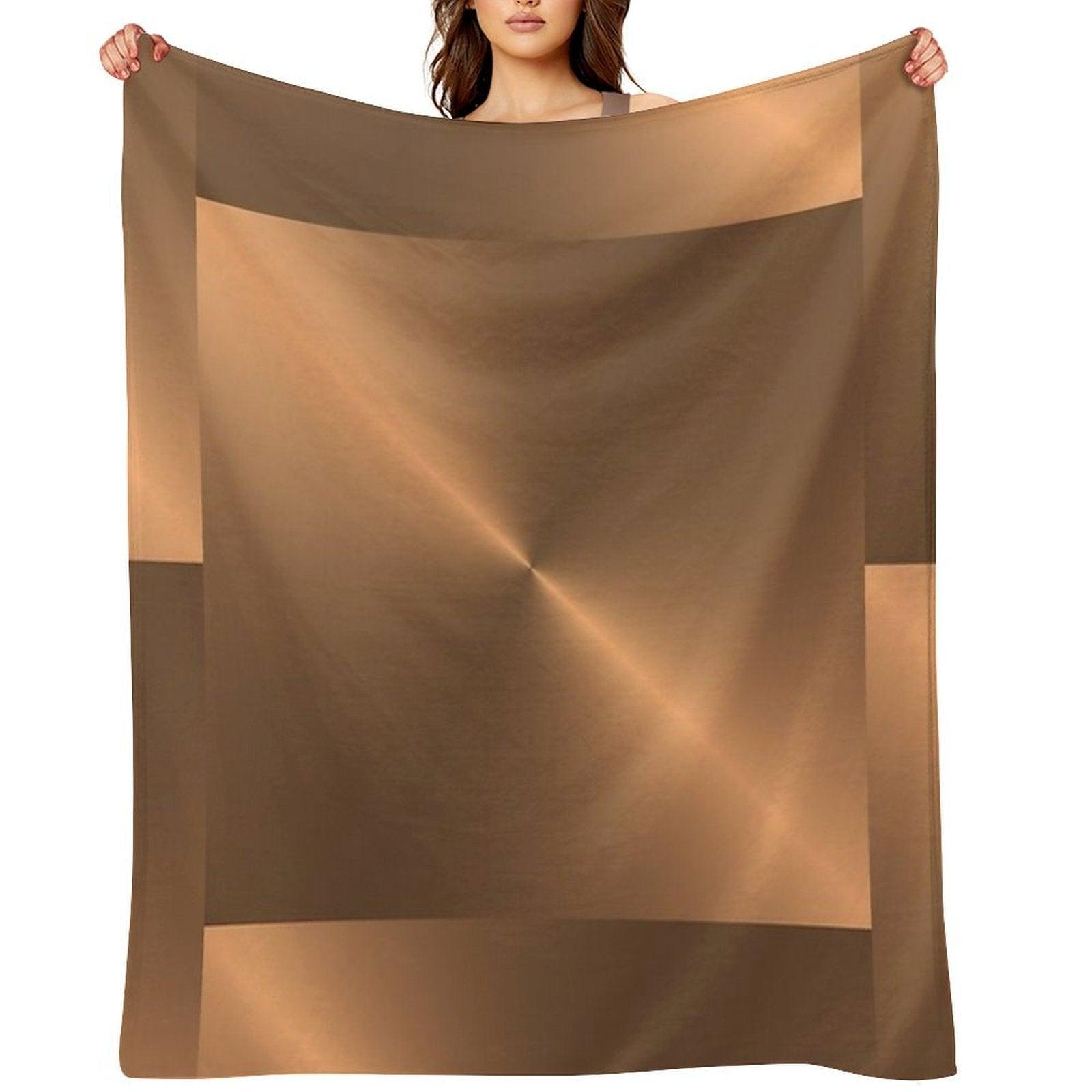 Brushed Copper Illustration Throw Blanket