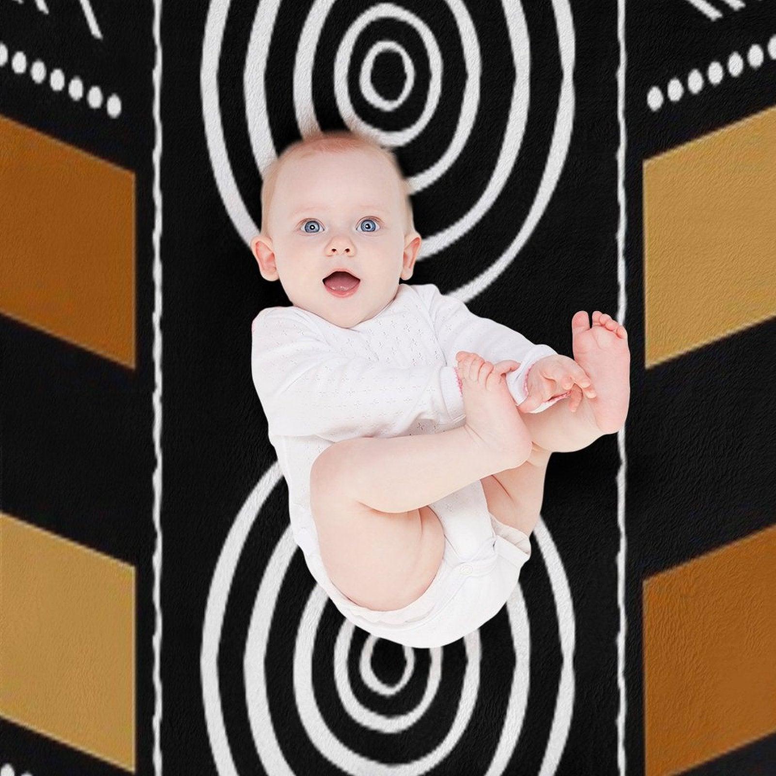 African Mud Cloth Artistry Art Throw Blanket