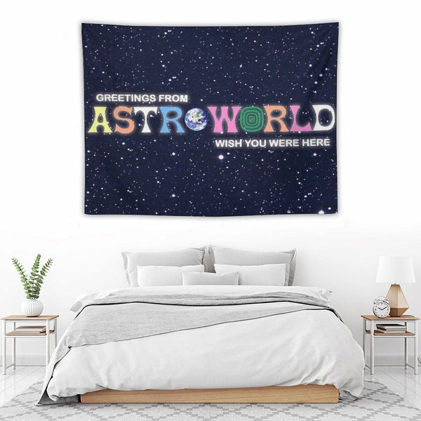 Greetings From, Astro Fan Cover Tapestry