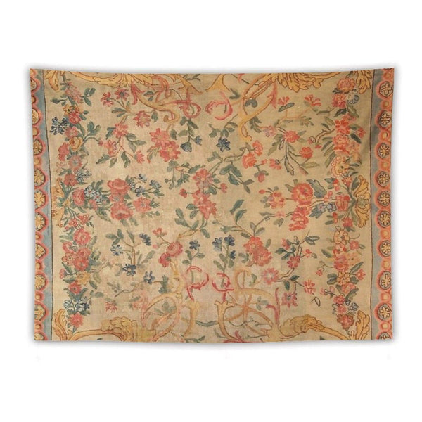 Antique French Savonnerie Rug Print Tapestry