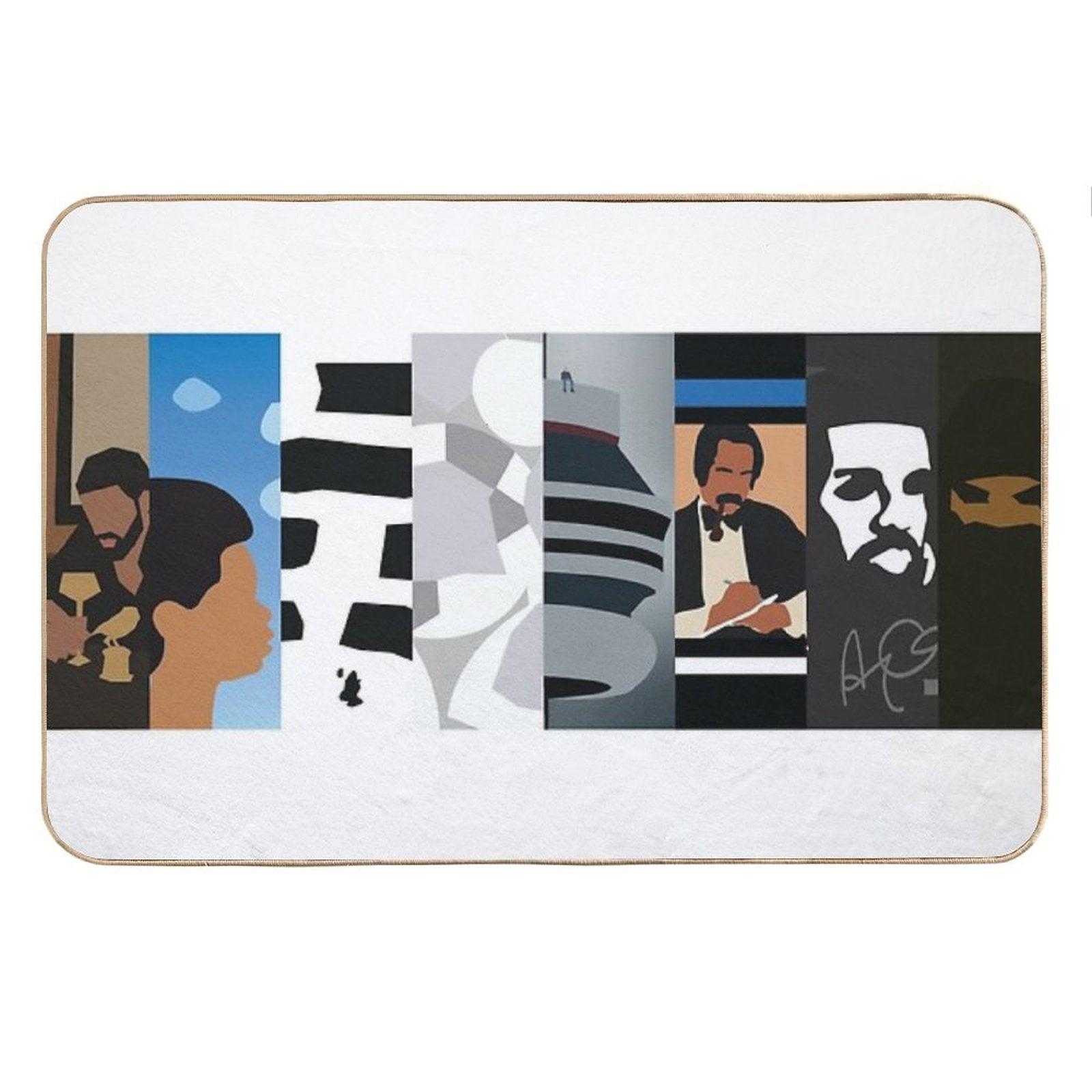 Drake Minimal Album Covers Bath Mat