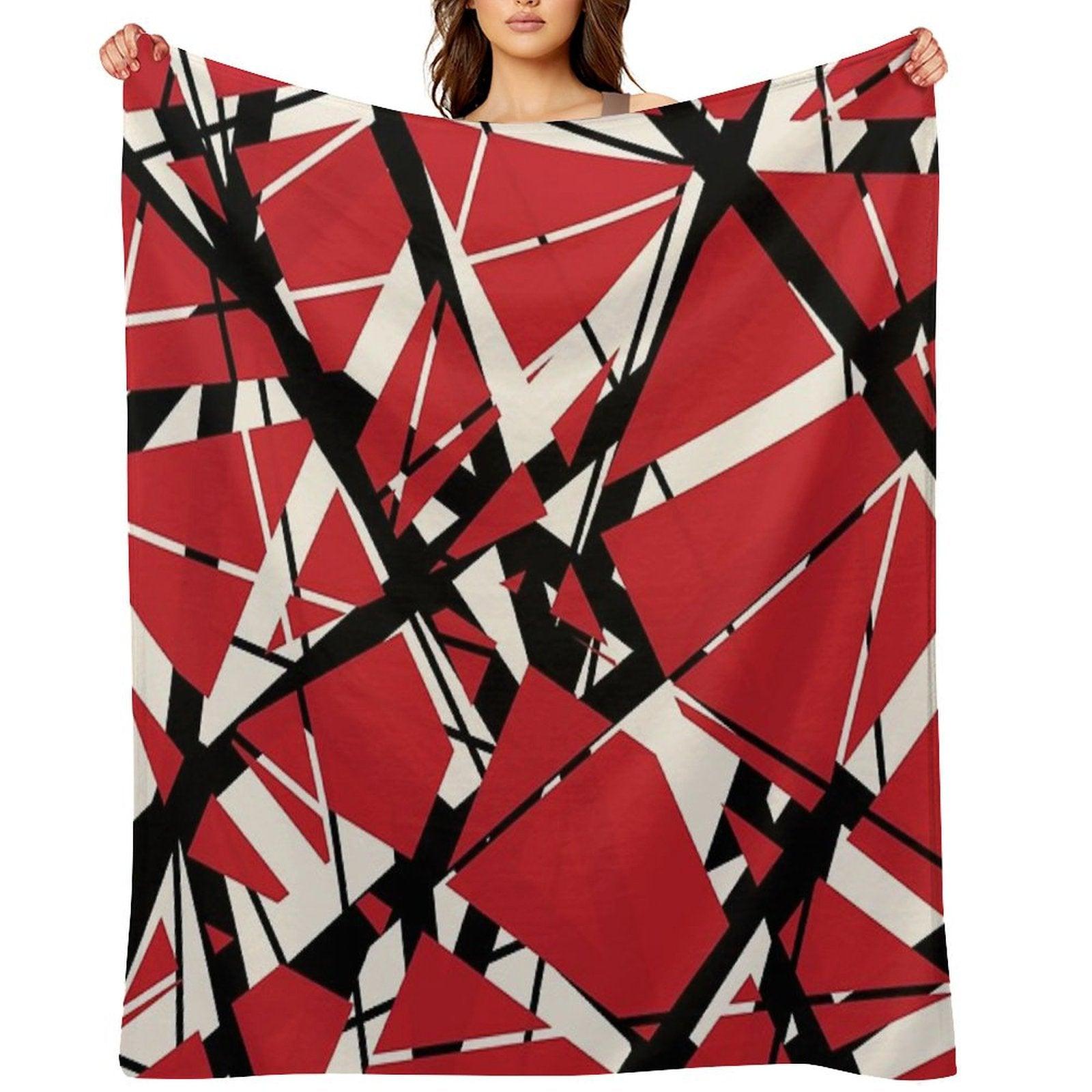 EVH Authentic Stripes Design (red) Throw Blanket
