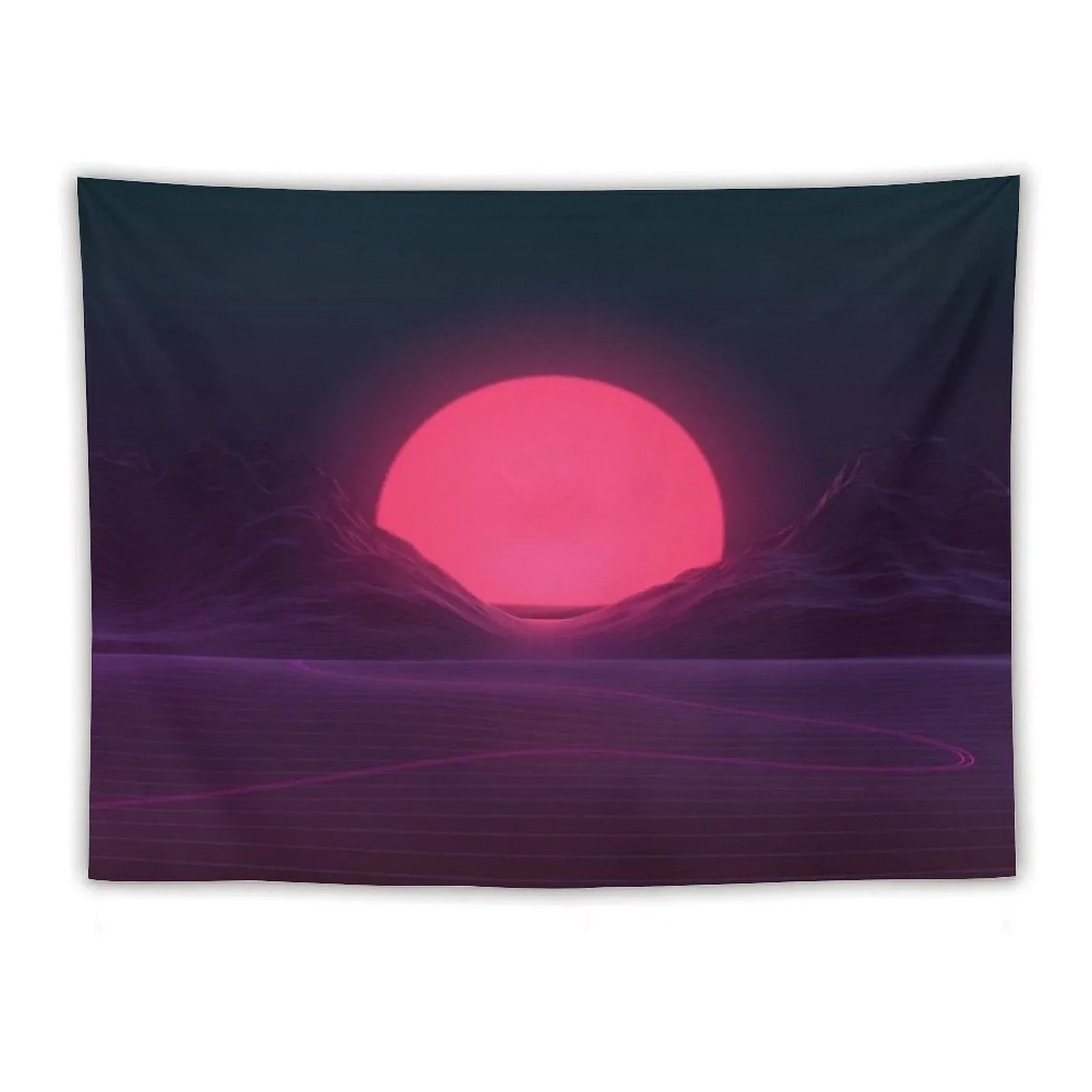 Neon Sunset Tapestry