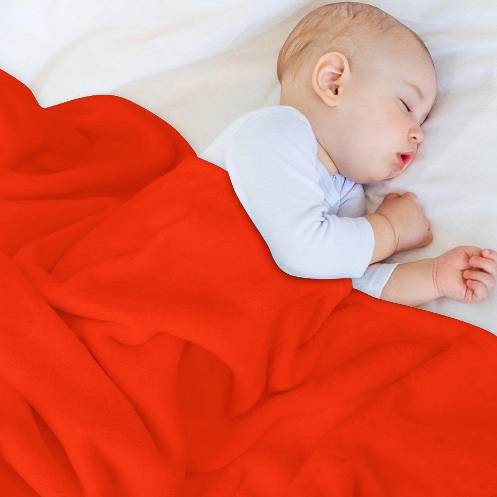 Scarlet Red Throw Blanket
