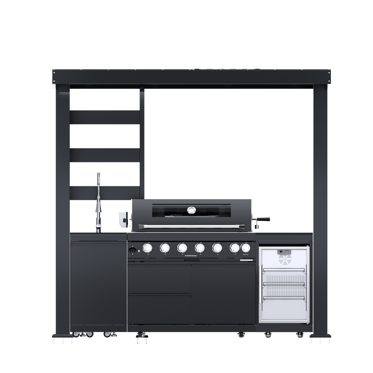 94-Inch Deluxe Stainless Steel Gas Outdoor Kitchen Barbecue Grill