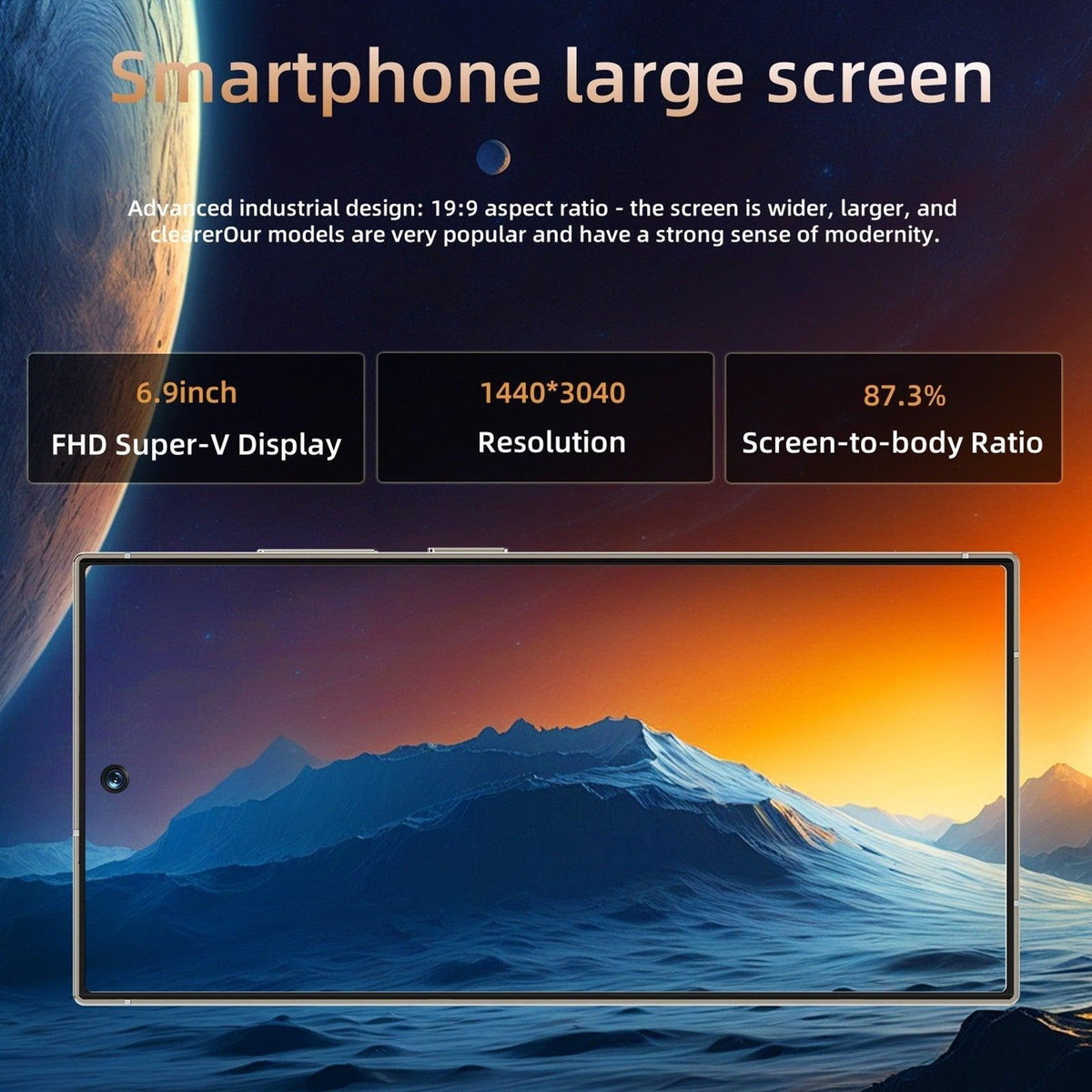 C24 Unlocked Phone Smartphone 8GB 256GB Android14.0 6800mAh 6.8inch 5G