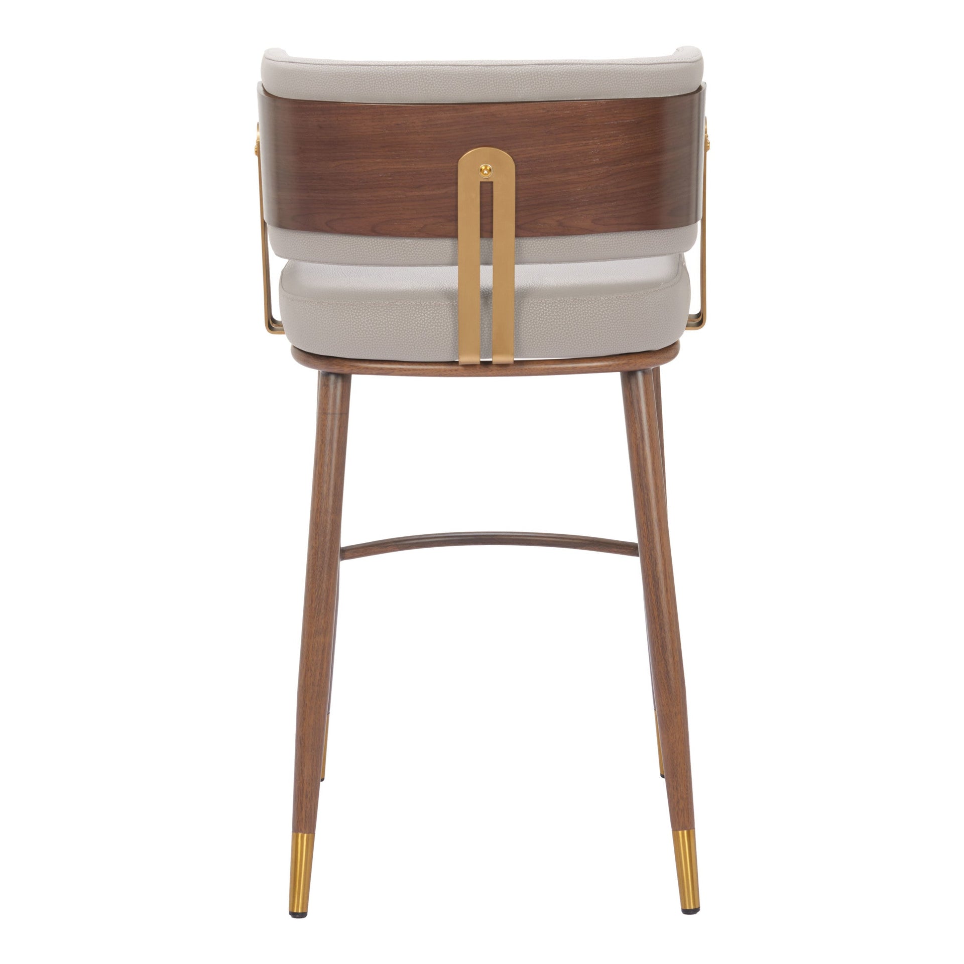 Brew Barstool Beige & Walnut