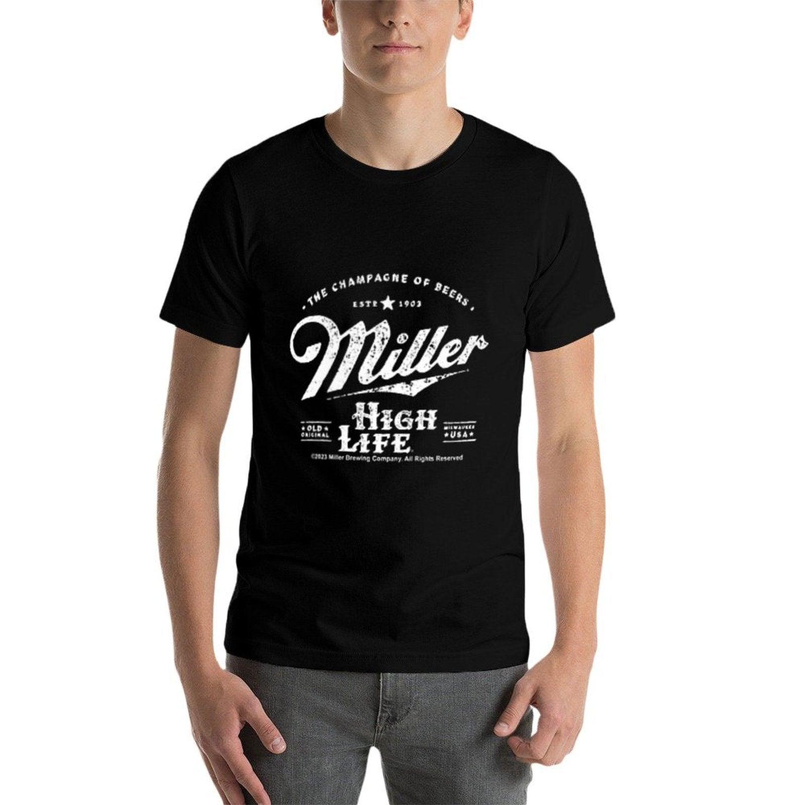 Coors Miller High Life Champagne of Beers Front And Back  Heathered Texture T-Shirt