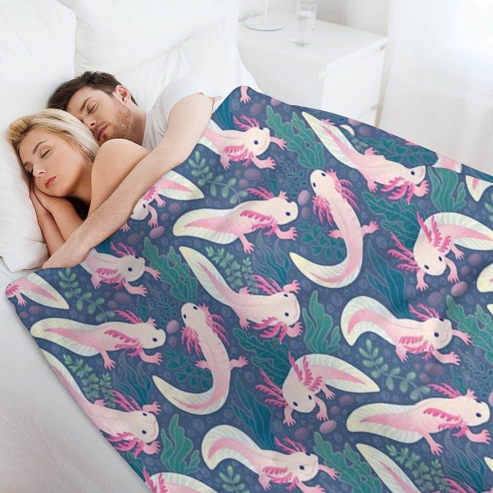 Axolotls Throw Blanket
