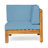 Brava X-Back 2 Seater Sectional Loveseat with Coffee Table - Blue
