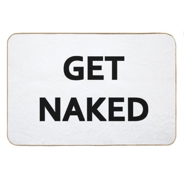'Get Naked' Shower CurtainBath Mat Bath Mat