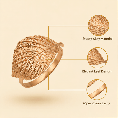 Gold Leaf Napkin Rings – Luxe Petal