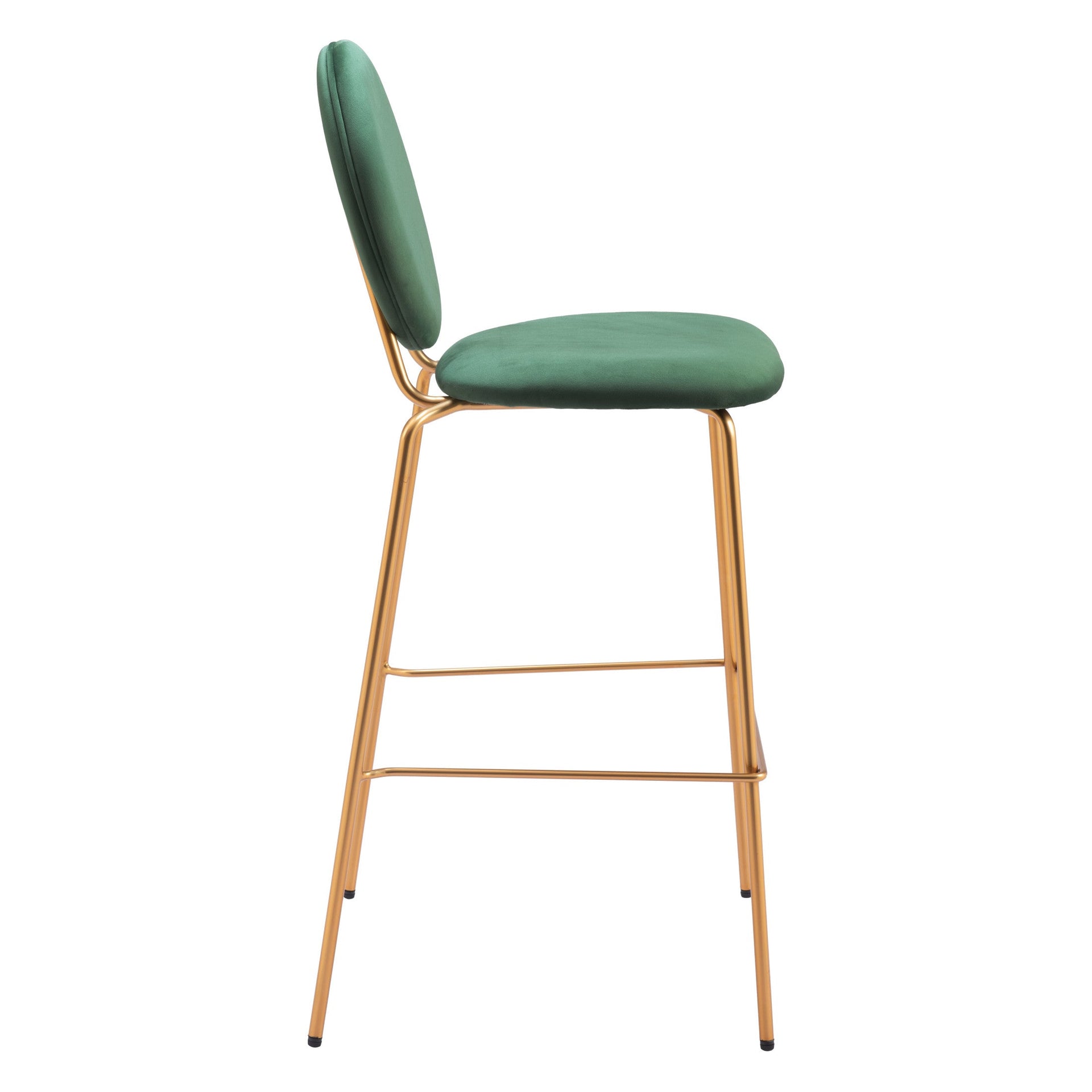 Odessa Barstool (Set of 2) Green & Gold