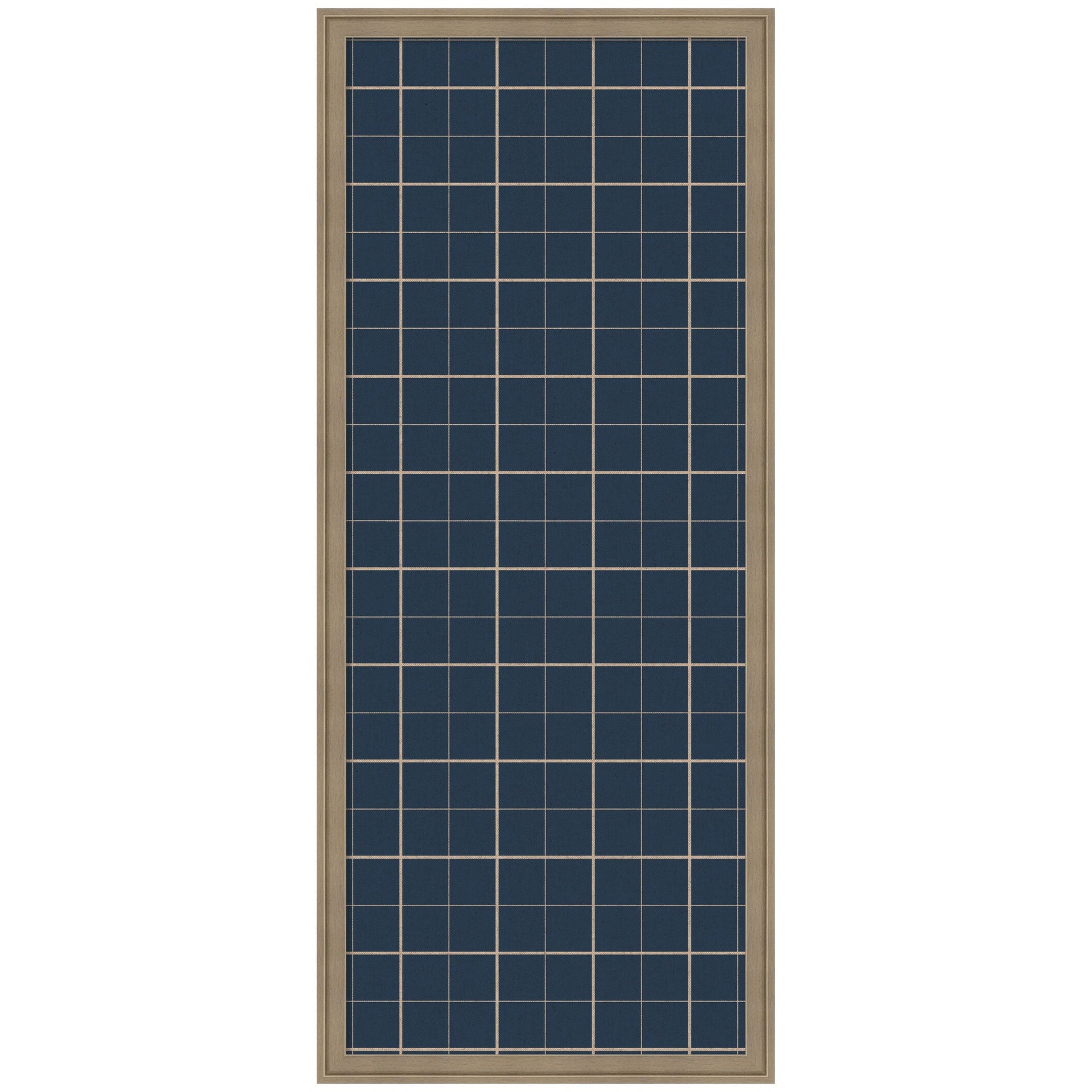 Framed Fabric Pinboard Navy Blue Plaid Wall Organization