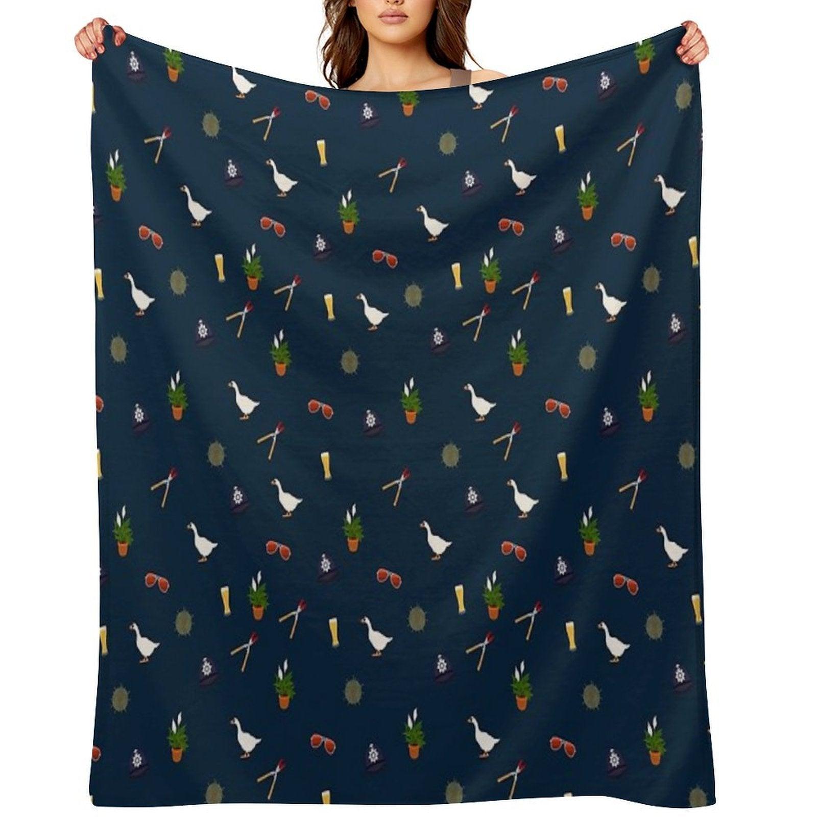 Hot Fuzz Pattern Throw Blanket