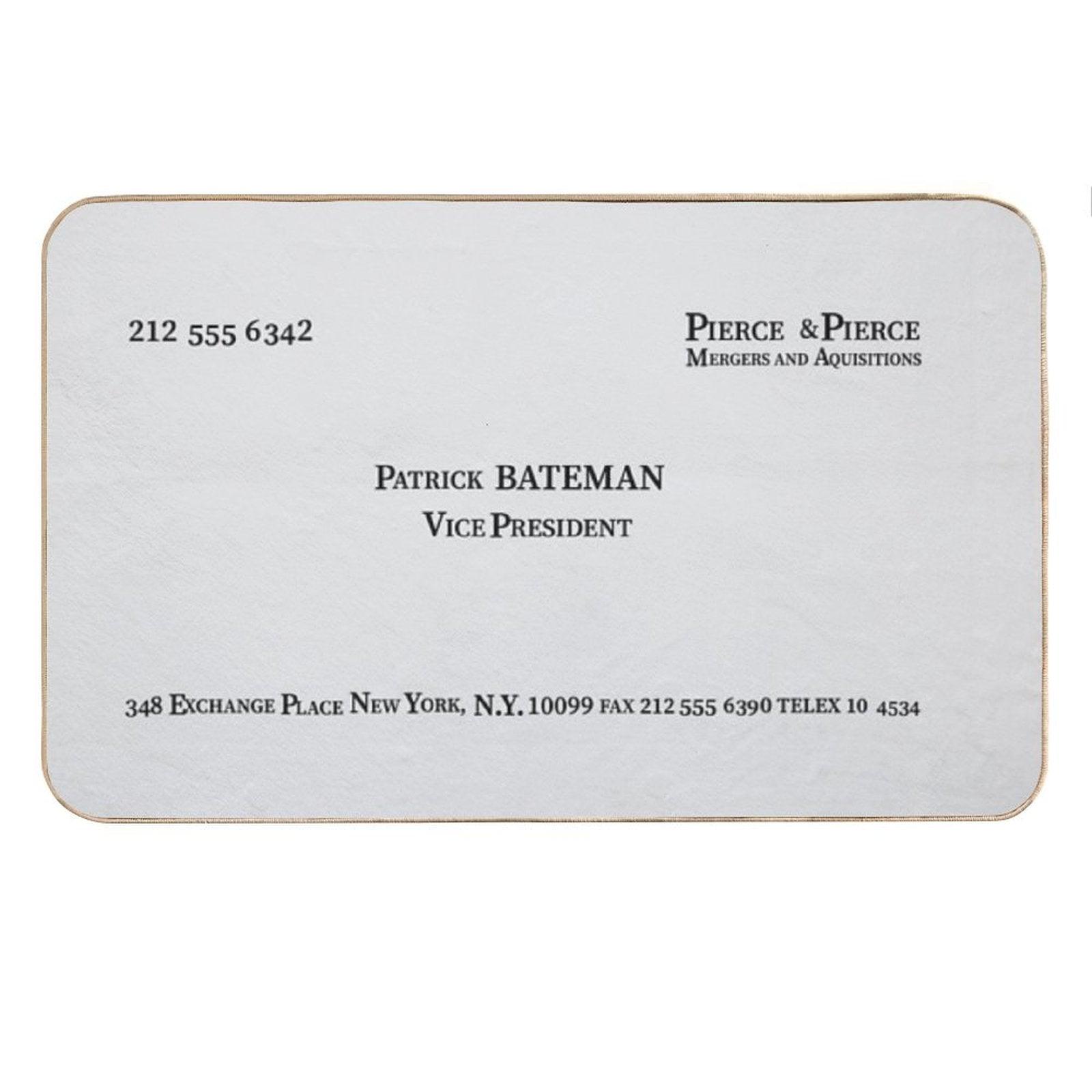 Patrick Bateman American Psycho Business Card Bath Mat