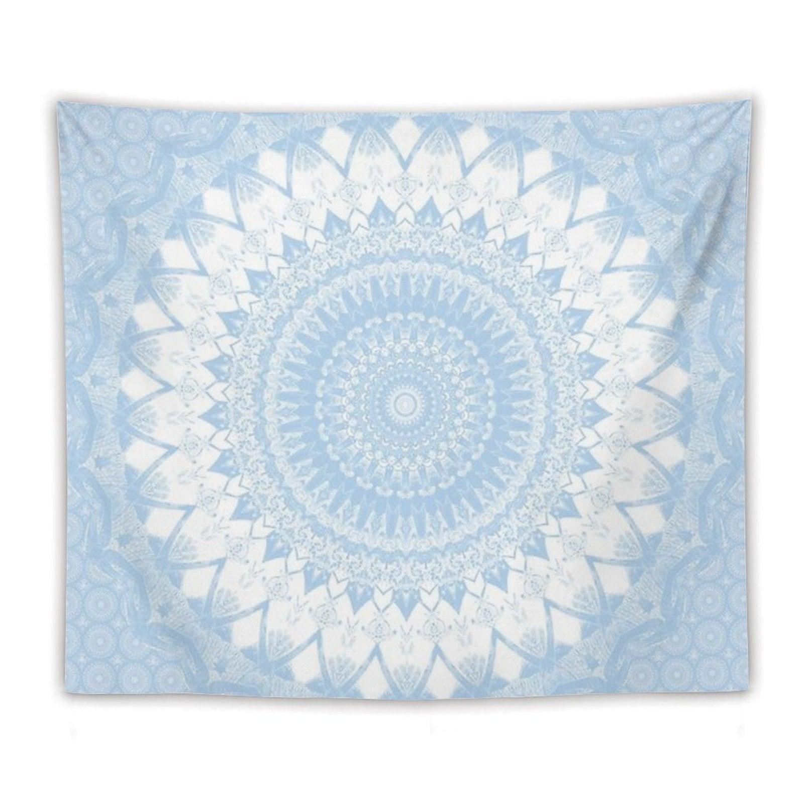 Baby Blue Boho Mandala Tapestry