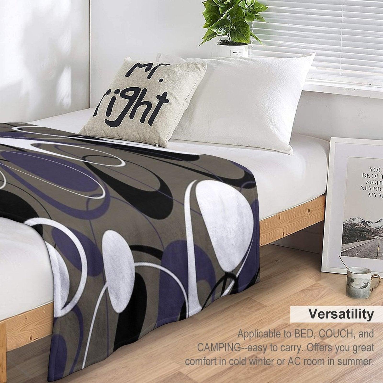 Retro 60s Ovals Throw Blanket