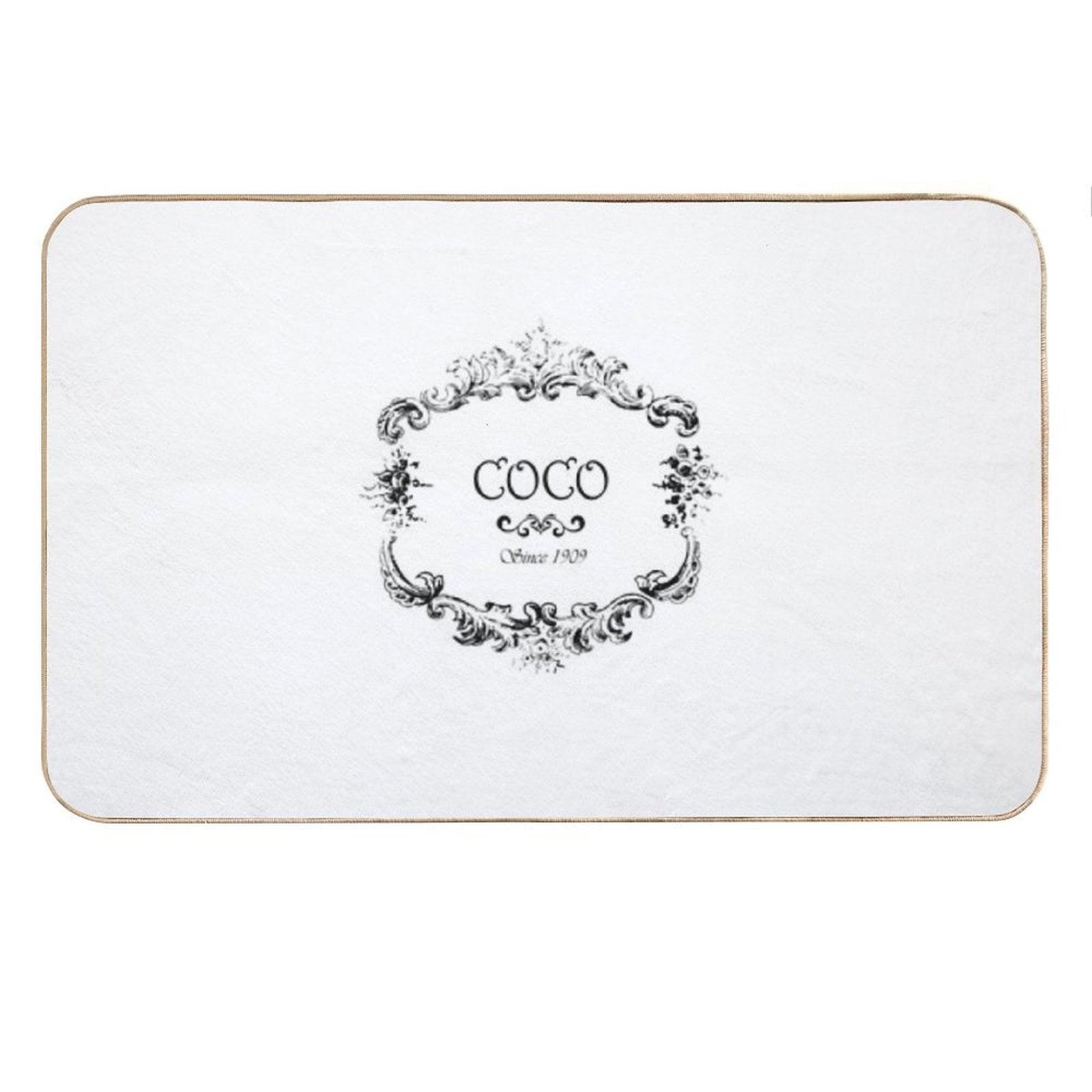 Coco Logo Vintage Old Style Bath Mat