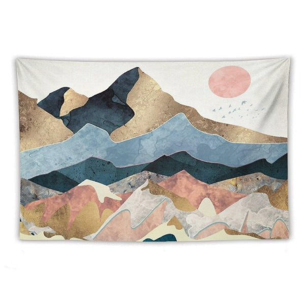 Golden Peaks Tapestry
