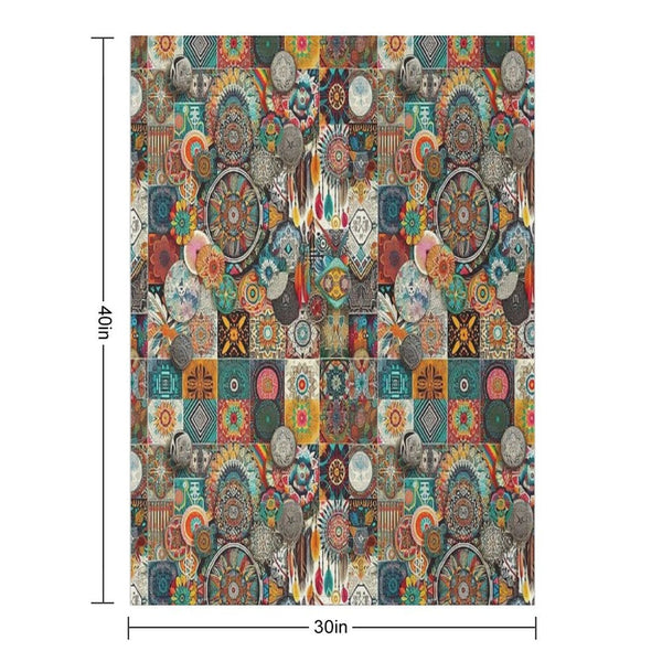 Fabric Pattern Multi-functional Throw Blanket
