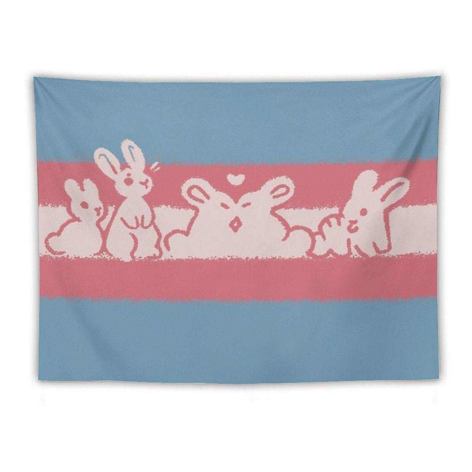 Trans Bun Flag Tapestry