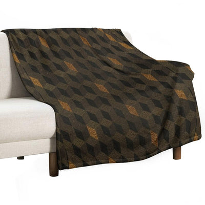 Art with Geometric Figures And Real Paper Texture 4 Gift-ready Throw Blanket