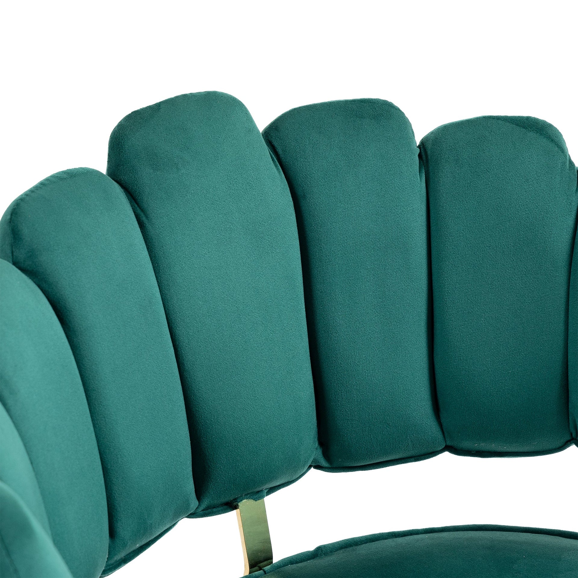 Velvet Home Office Desk Chair, Modern Cute Computer Chair, Wheels Swivel Height Adjustable Swivel Task Chair for Home Office (Emerald Velvet)