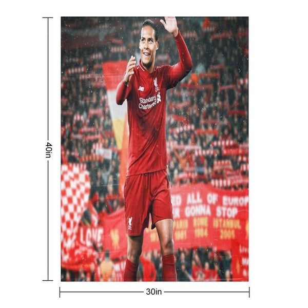Virgil Van Dijk Travel-friendly Throw Blanket