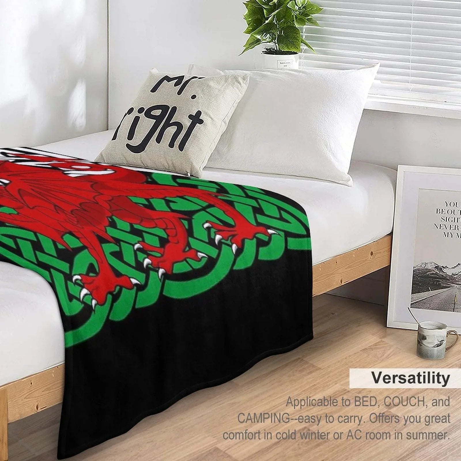 Y Ddraig Goch Throw Blanket