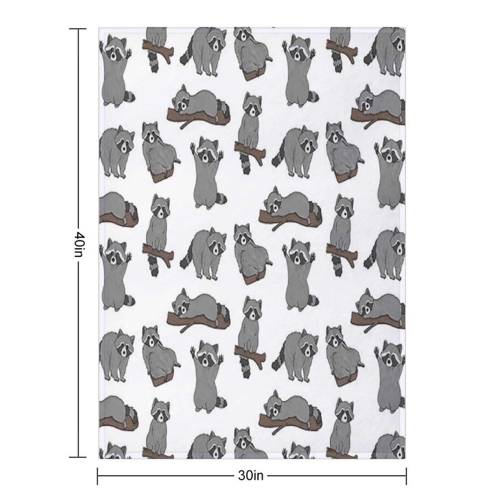Raccoons Throw Blanket