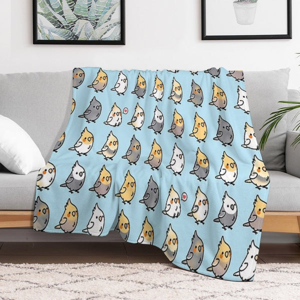 Chubby Cockatiel Collection Compact Throw Blanket