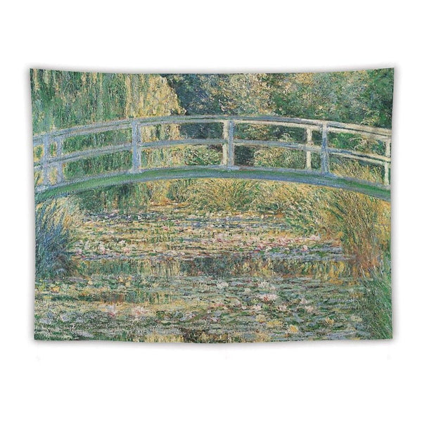 HD. The Water Lily Pond by Claude Monet Tapestry