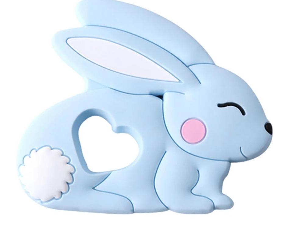 Baby Teether Silicone Rabbit Food Grade Bunny Teether Nursing Teething  Accessories Silicone Animal Teether For Kids and Baby